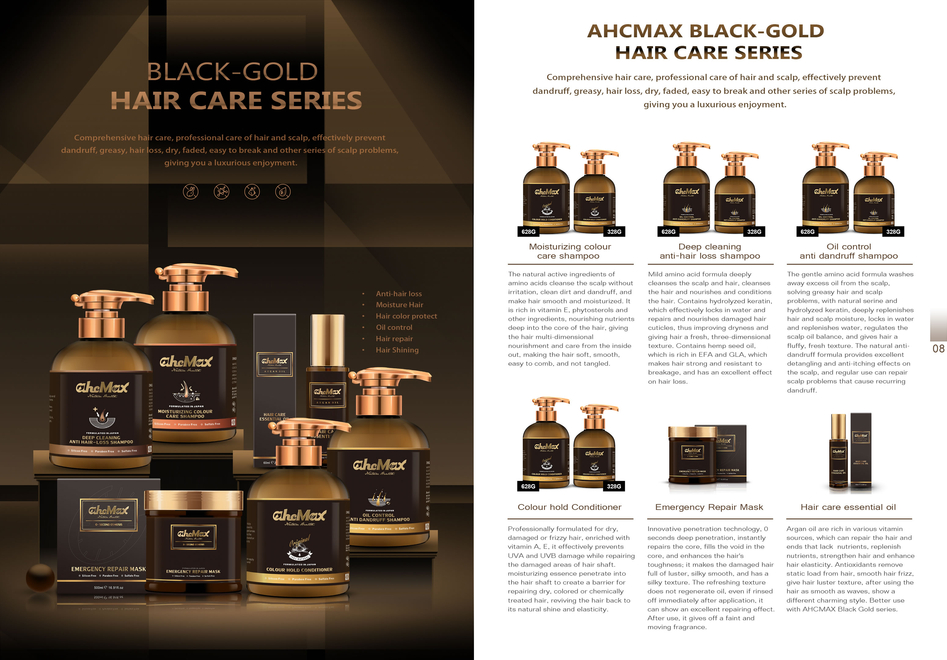 Black gold hair series