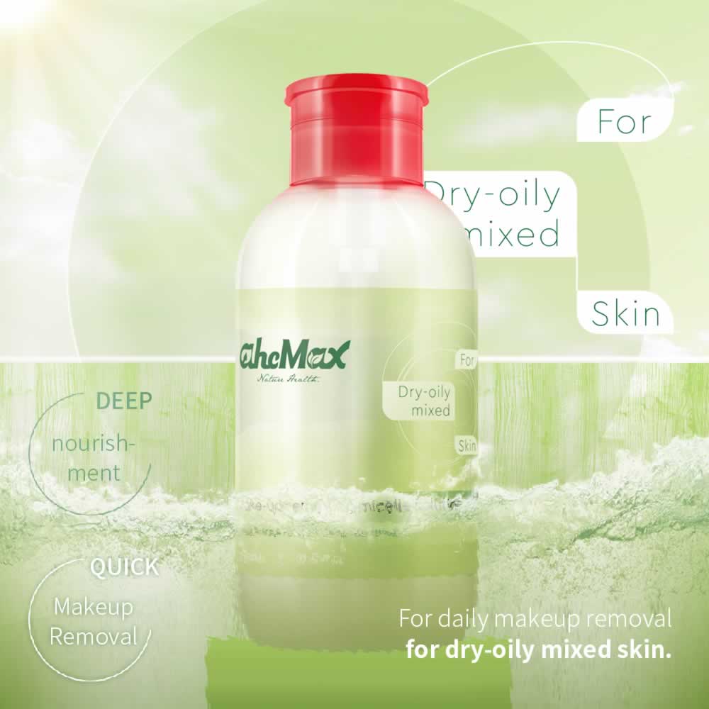 Makeup remover for dry-oily mixed skin