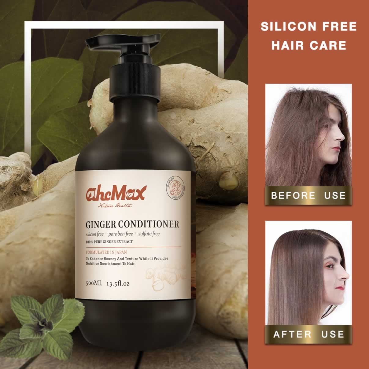 Private Label Ginger Conditioner for European Hair Care Brands